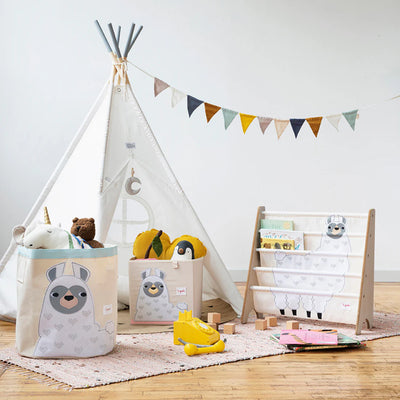 Interior de la carpa infantil 3 Sprouts, ideal para juegos en compañía de peluches o amigos