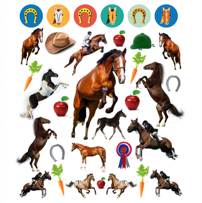 Workman Libro Eyelike Stickers - Caballos