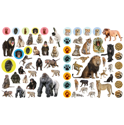 Workman Libro Eyelike Stickers -  Animales Salvajes