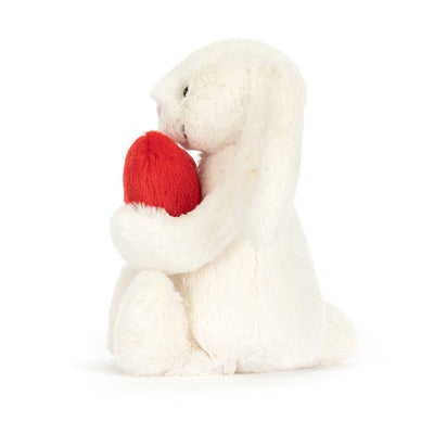 Jellycat Peluche Mediano - Conejo Blanco Corazón Rojo