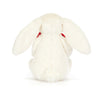 Jellycat Peluche Mediano - Conejo Blanco Corazón Rojo