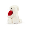 Jellycat Peluche Pequeño - Conejo Blanco Corazón Rojo