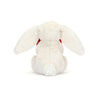 Jellycat Peluche Pequeño - Conejo Blanco Corazón Rojo