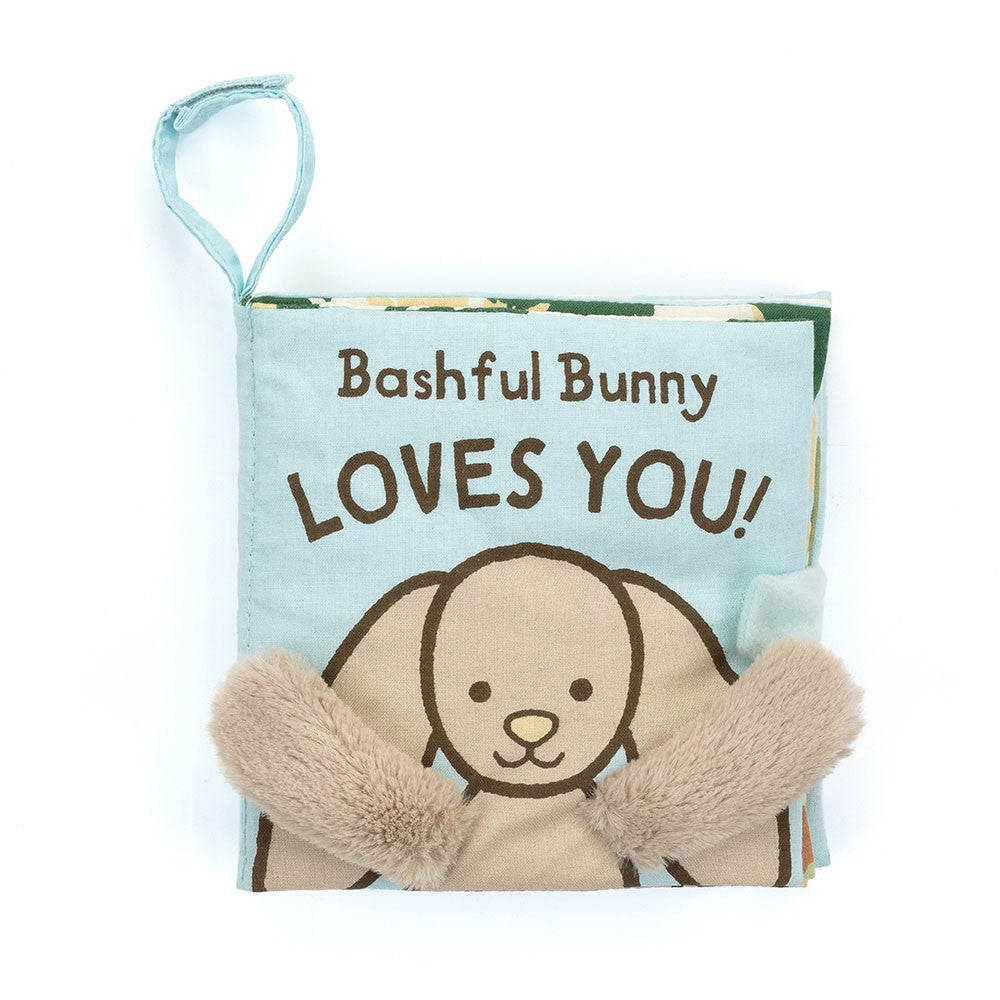 Jellycat Libro de tela Bashful Bunny Loves You