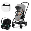 Cybex Travel System Coche EEZY S TWIST+ 2 BLK con Silla Nido Aton S2