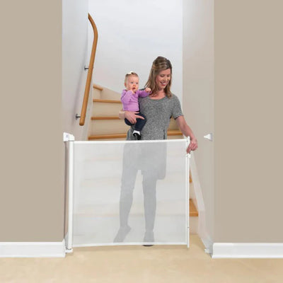 KidCo Puerta de Seguridad Infantil Retráctil (140 cm) - Blanco