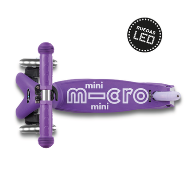 Micro Scooter Mini Micro Deluxe LED PLEGABLE - Morado