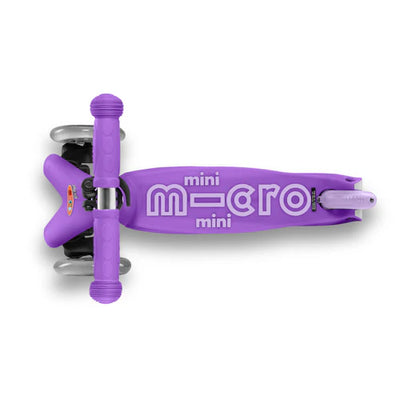 Manubrio ajustable del Micro Scooter Mini Micro Deluxe en color Morado, diseñado para la comodidad infantil.