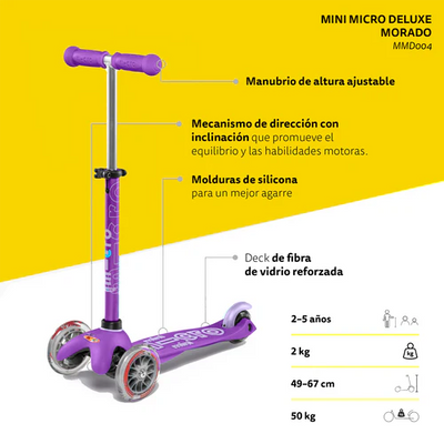 Micro Scooter Mini Micro Deluxe - Morado