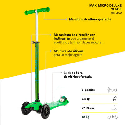 Micro Scooter Maxi Deluxe - Verde