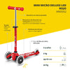 Micro Scooter Mini Micro Deluxe LED - Rojo