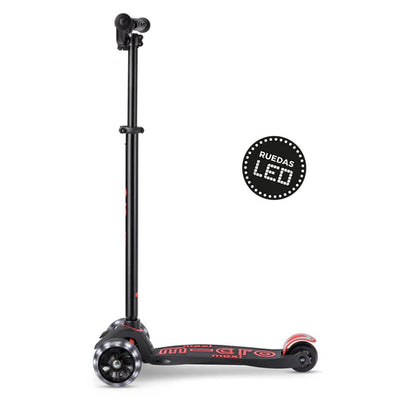 Manillar regulable del scooter Micro Maxi Micro Deluxe Pro en negro.