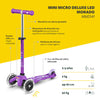 Micro Scooter Mini Micro Deluxe LED - Morado