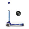 Micro Scooter Mini Micro Deluxe LED Azul, perfecto para niños pequeños de 2 a 5 años.