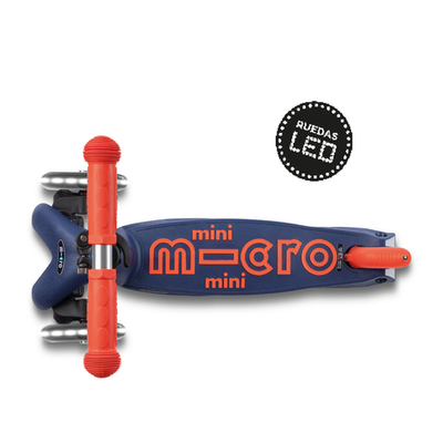 Micro Scooter Mini Micro Deluxe LED PLEGABLE - Azul Rojo