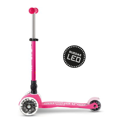 Micro Scooter Mini Micro Deluxe LED PLEGABLE - Rosado