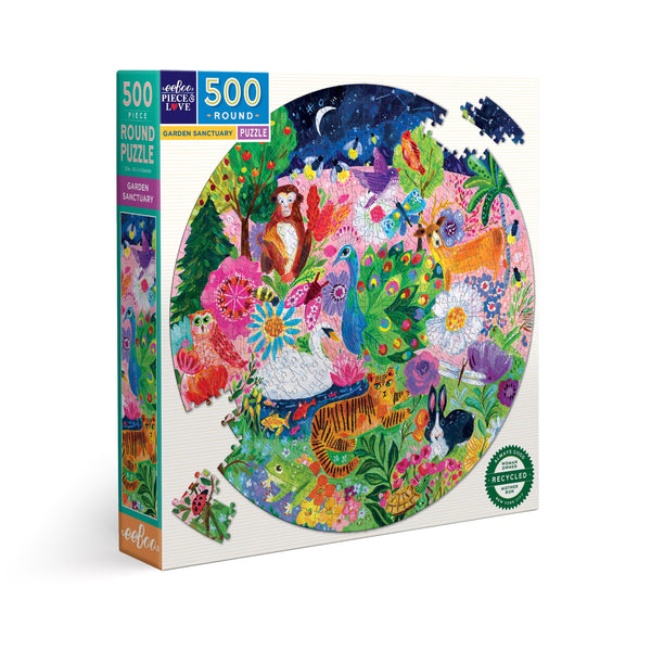 Eeboo Puzzle Redondo 500 piezas - Jardín del Santuario