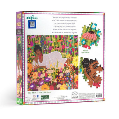 Eeboo Puzzle 1000 piezas - Mujer con Flores