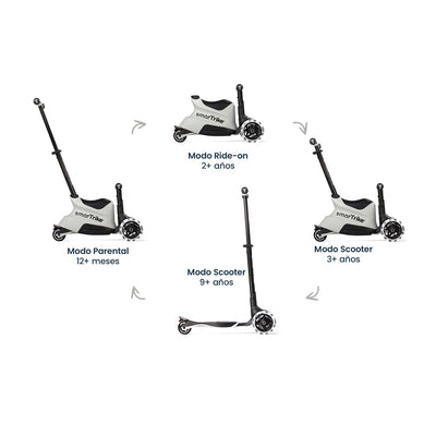 Smartrike Scooter Xtend Ride-on 3 en 1 - Gris