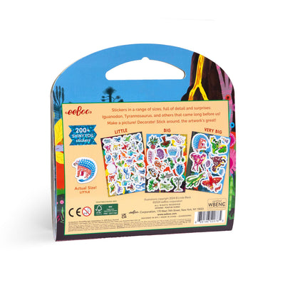 Eeboo Libro de stickers brillantes - Dinosaurios