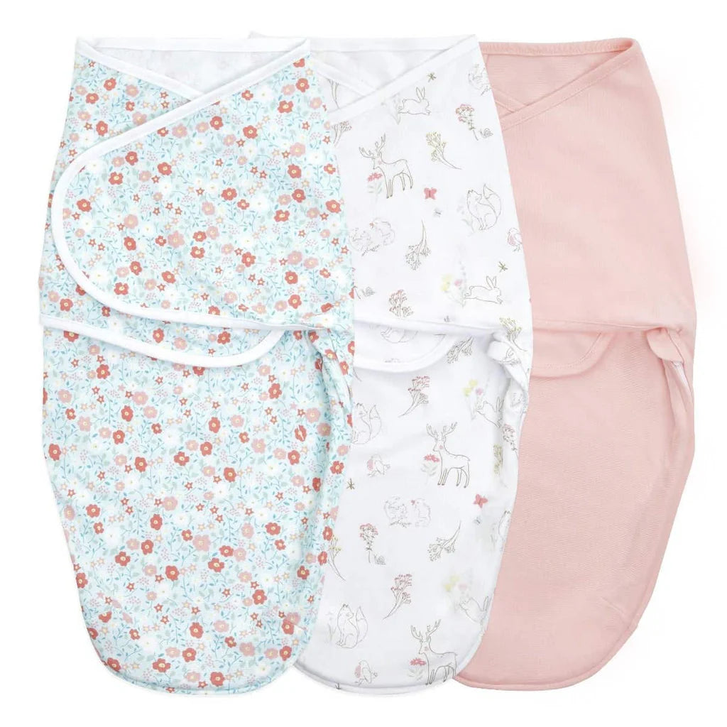 Aden and Anais Pack 3 Sacos para Swaddling - Fairy tale flowers