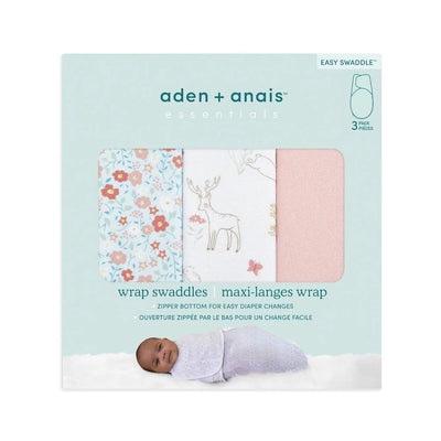 Aden and Anais Pack 3 Sacos para Swaddling - Fairy tale flowers