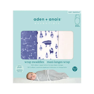 Aden and Anais Pack 3 Sacos Plus para Swaddling - Sky