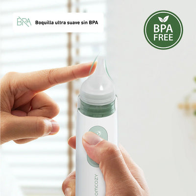 Aspirador Nasal Momcozy con Pulverizador, solución segura y eficaz para la congestión nasal del bebé