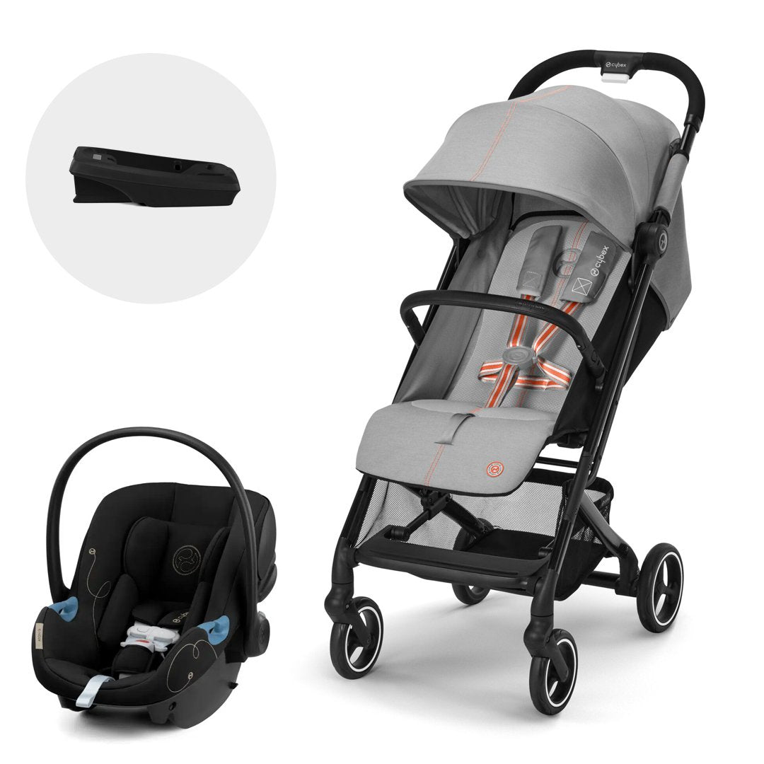 Cybex Travel System Beezy Gris con Silla Nido Aton G